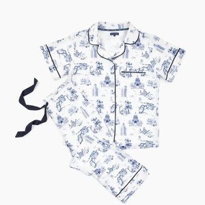 Katie Kime Austin Toile Pajama Set - Like New Size Small